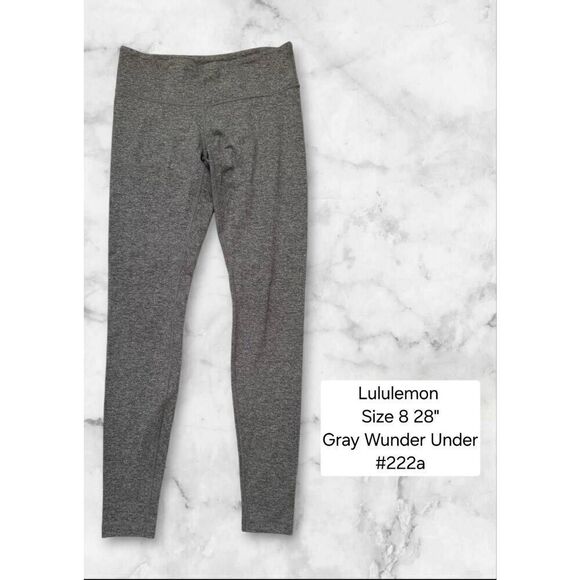 Lululemon Size 8 Gray Wunder Under 28" - Picture 1 of 2